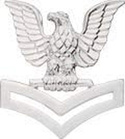 USN Cap Device Silver E-5 Petty Officer 2nd Class Regular Size Official Mirror Finish in Saudi Arabia