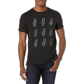 John Varvatos Men's Multi Peace Hand Tee in Saudi Arabia