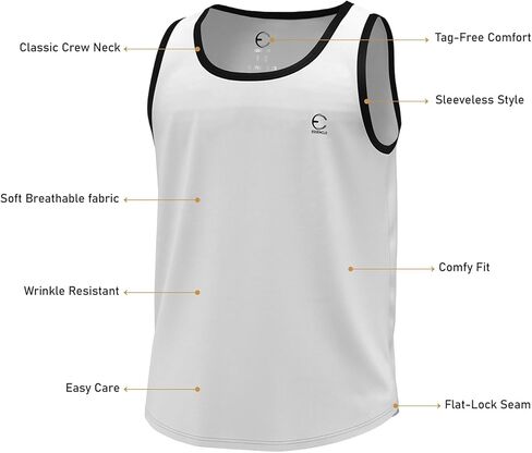 طقم ملابس للأولاد من Essenclo، تي شيرت رياضي بياقة دائرية بدون أكمام وأطقم ملابس قصيرة للأولاد مع جيوب 4 قطع - مقاس 5-14 in Kuwait