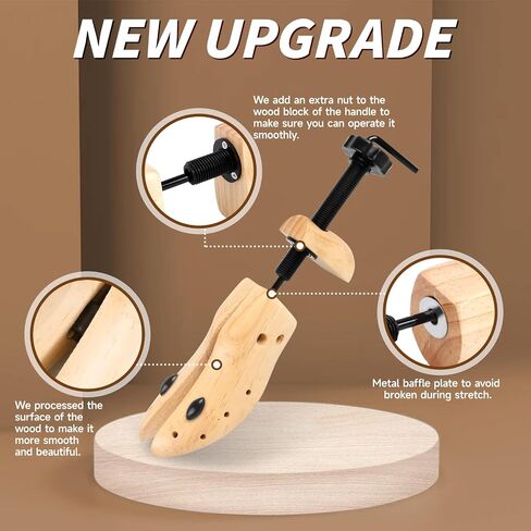 Demarzily 2 Way Shoe Stretcher Women Men,Upgrade Wooden Shoe Stretcher for Adjustable in Length and Width,Wood Shoe Shaper Expander for Man's Size 9 to 13 Women's Size 10 to 13.5 in Saudi Arabia