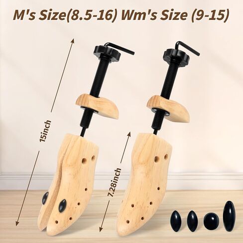 Demarzily 2 Way Shoe Stretcher Women Men,Upgrade Wooden Shoe Stretcher for Adjustable in Length and Width,Wood Shoe Shaper Expander for Man's Size 9 to 13 Women's Size 10 to 13.5 in Saudi Arabia