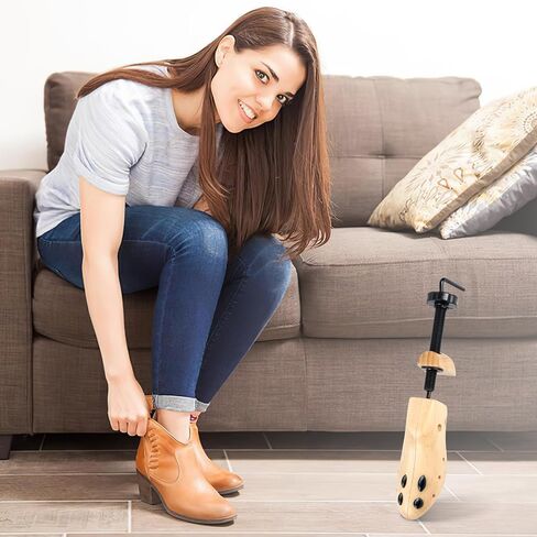 Demarzily 2 Way Shoe Stretcher Women Men,Upgrade Wooden Shoe Stretcher for Adjustable in Length and Width,Wood Shoe Shaper Expander for Man's Size 9 to 13 Women's Size 10 to 13.5 in Saudi Arabia