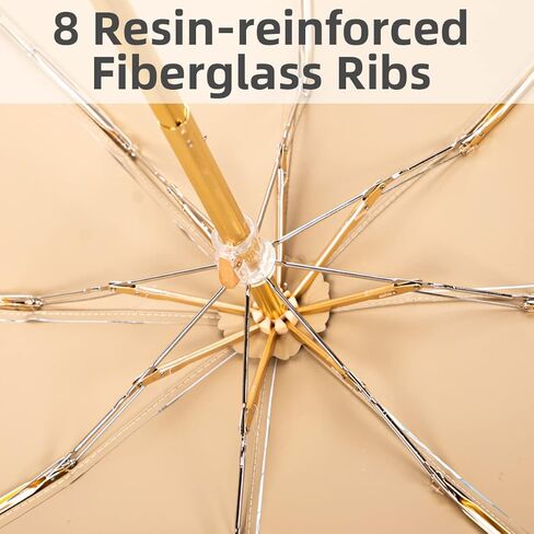 مظلة سفر كايلينستر، مظلة قابلة للطي مدمجة، مظلة صغيرة للمطر والشمس، مظلة شمسية للحماية من الأشعة فوق البنفسجية، 8 أضلاع مظلة مقاومة للرياح، مظلة خفيفة الوزن ومحمولة للنساء والفتيات in Kuwait