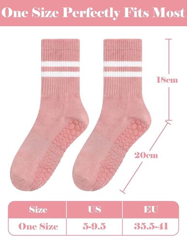 جوارب Olreco بيلاتيس مع مقابض للنساء، جوارب بيلاتيس باري، جوارب يوجا، جوارب جريبي، جوارب مستشفى غير قابلة للانزلاق in Kuwait