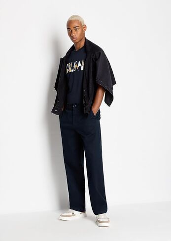 A｜X ARMANI EXCHANGE Men's Regular Fit Cotton Jersey Crew Neck Block Logo Tee in Saudi Arabia