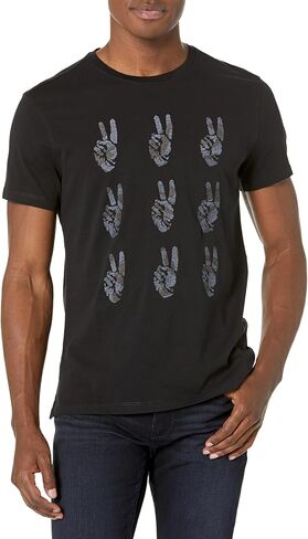 John Varvatos Men's Multi Peace Hand Tee in Saudi Arabia
