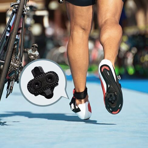 مو فيت زوج واحد من مسامير الدراجة متوافقة مع SPD SH51 - دوارة مصممة للنساء والرجال أحذية ركوب الدراجات الدوارة بدون مشابك اسود in Kuwait
