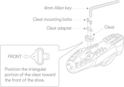 مو فيت زوج واحد من مسامير الدراجة متوافقة مع SPD SH51 - دوارة مصممة للنساء والرجال أحذية ركوب الدراجات الدوارة بدون مشابك اسود in Kuwait