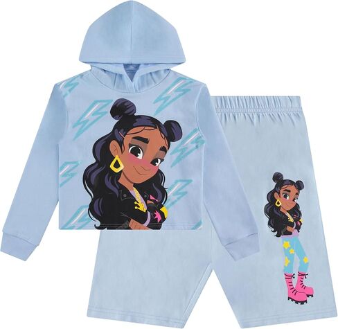 Nickelodeon Girls That Girl Lay Lay Pullover Hoodie and Jogger Sweatpants Clothing Set - Little and Big Girl Sizes 4-16 in Saudi Arabia