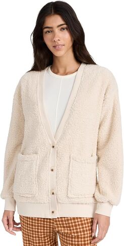 PJ Salvage Women's Loungewear Shearling Cardigan in Kuwait