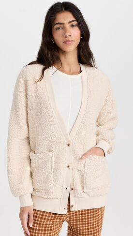 PJ Salvage Women's Loungewear Shearling Cardigan in Kuwait