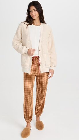 PJ Salvage Women's Loungewear Shearling Cardigan in Kuwait