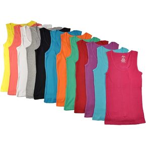 Grip Collections 12-Pack of Women's Ribbed Cotton Muscle Tank Tops in Saudi Arabia