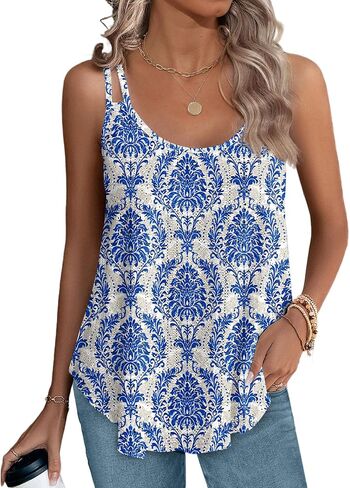 XIEERDUO Womens Tank Tops Spaghetti Strap Camisoles Eyelet Embroidery Scoop Neck Tops in Kuwait