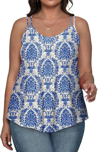 XIEERDUO Womens Tank Tops Spaghetti Strap Camisoles Eyelet Embroidery Scoop Neck Tops in Kuwait