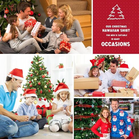 Christmas Shirts for Men Hawaiian Christmas Vacation Shirt Funny Christmas Button Down Shirts for Men Christmas Stripe 3XL in Saudi Arabia