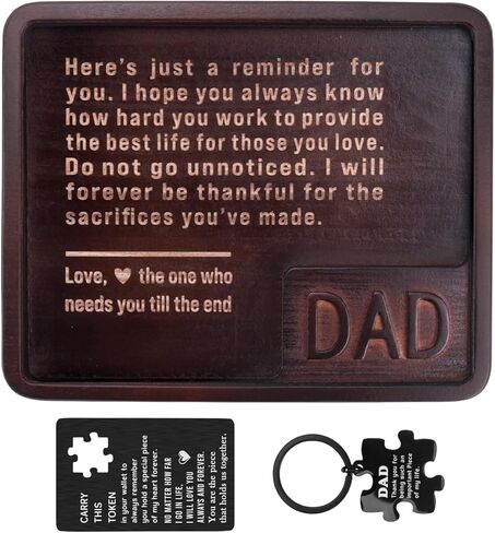 Papa Birthday Gifts Papa Wood Valet Tray and Keychain Set Unique Gifts for Grandpa from Granddaughter Grandchildren, for Papa Grandfather Valet Jewelry Tray in Kuwait