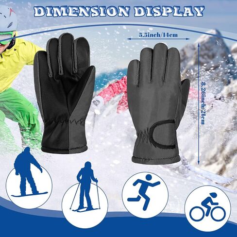 Children Ski Gloves 3 Pairs Waterproof Kids Winter Gloves Insulated Snowboard Ice Skating Gloves Warm Snow Gloves for Kids Girls Boys Toddler Mittens in Saudi Arabia