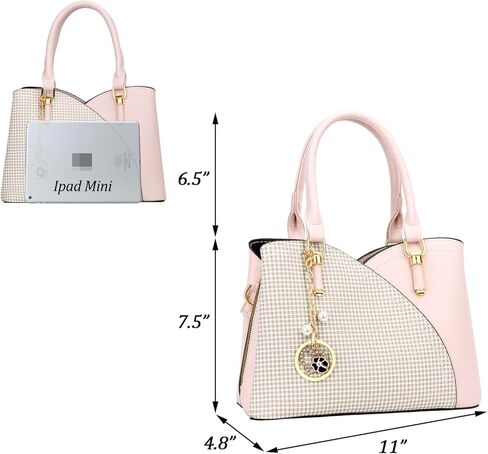 KKXIU Triple Compartments Purses and Handbags for Women Fashion Ladies Satchel Shoulder Top Handle Bag in Kuwait