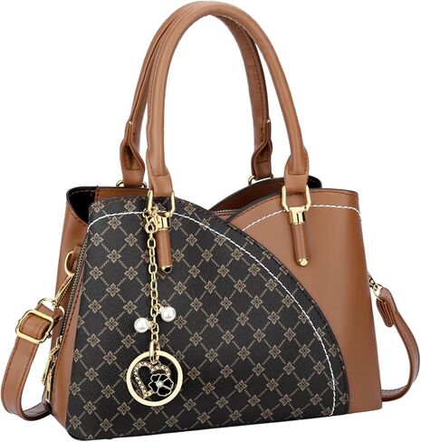 KKXIU Triple Compartments Purses and Handbags for Women Fashion Ladies Satchel Shoulder Top Handle Bag in Kuwait