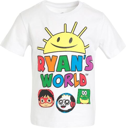 RYAN'S WORLD Red Titan Combo Panda 2 Pack T-Shirts Toddler to Big Kid in Kuwait