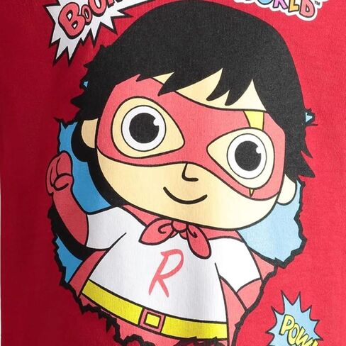 RYAN'S WORLD Red Titan Combo Panda 2 Pack T-Shirts Toddler to Big Kid in Kuwait