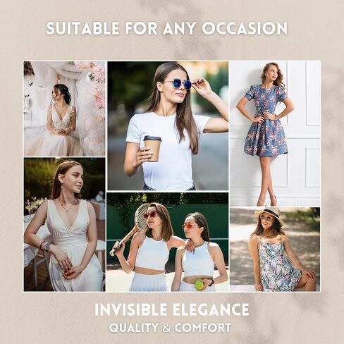 أغطية حلمات من السيليكون الفاخر من شركة Delha Stores مع حقيبة سفر للنساء - سيليكون لاصق فائق الالتصاق، بتلات الثدي قابلة لإعادة الاستخدام وقابلة للغسل ومقاومة للماء، حمالة صدر غير ظاهرة، رفيعة للغاية، كراميل عاري، عبوة واحدة in Kuwait