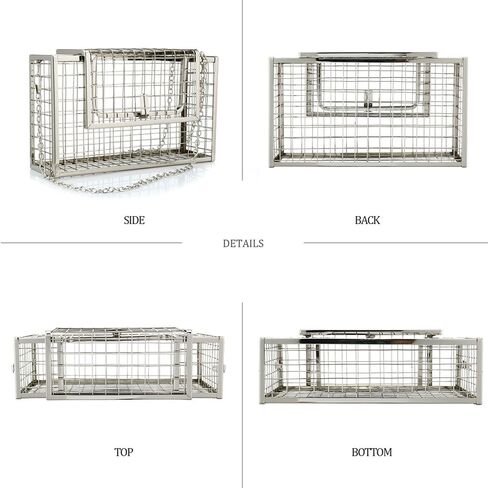 YYW Women Chain Crossbody Bags Iron Cage Metal Hollow Out Cage Evening Clutch in Saudi Arabia