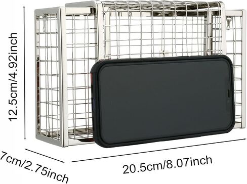 YYW Women Chain Crossbody Bags Iron Cage Metal Hollow Out Cage Evening Clutch in Saudi Arabia