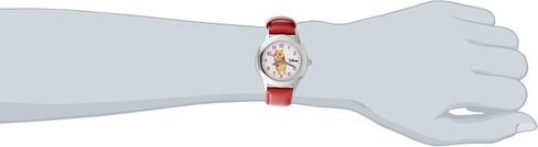 Disney Kids' W000873 Tween Winnie Stainless Steel Red Leather Strap Watch in Saudi Arabia