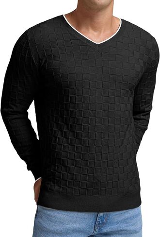 سترة صوفية للرجال من Sailwind برقبة على شكل حرف V وأكمام طويلة غير رسمية من نسيج السلة in Kuwait