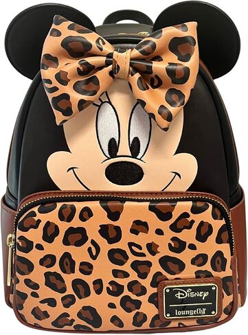 Loungefly Exclusive Disney Minnie Mouse Leopard Print Double Strap Shoulder Bag in Saudi Arabia