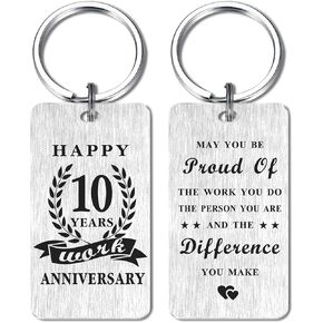 Gezxin Happy Work Anniversary Keychain Gifts for Women Men Employee Co-worker in Kuwait