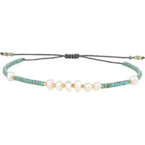 KELITCH Boho-color Crystal Shell Beaded Friendship Bracelets Handmade Strand Bracelet Bangles Jewelry For Summer