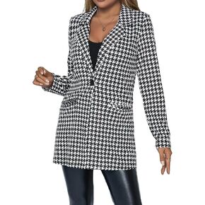 Floerns Women's Casual Work Office Open Front Striped Blazer in Kuwait