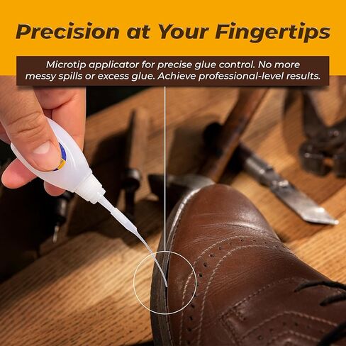 2 قطعة × 0.7 أونصة. (20 جم) لاصق لإصلاح الأحذية والأحذية شديدة التحمل - غراء تثبيت نعل شفاف مقاوم للماء للجلد والمطاط ونعال الأحذية الرياضية. محفظة وحزام وحقيبة يد وأكثر من ذلك in Kuwait