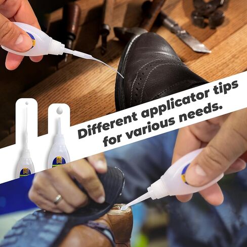 2 قطعة × 0.7 أونصة. (20 جم) لاصق لإصلاح الأحذية والأحذية شديدة التحمل - غراء تثبيت نعل شفاف مقاوم للماء للجلد والمطاط ونعال الأحذية الرياضية. محفظة وحزام وحقيبة يد وأكثر من ذلك in Kuwait