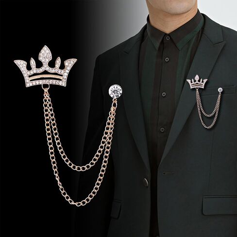 Vavhoo الصليب ولي سلسلة طويلة بروش حجر الراين شرابة بروش دبوس الرجعية كريستال البدلة دبابيس طوق دبوس معطف شرابة سلسلة التلبيب دبابيس للرجال البدلة الملحقات in Kuwait