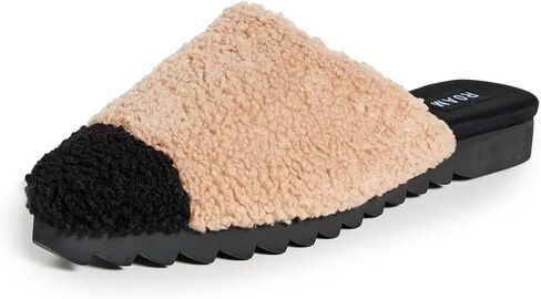 R0AM Women's Fuzzy Cap Mule Slides in Kuwait