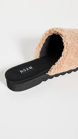 R0AM Women's Fuzzy Cap Mule Slides in Kuwait
