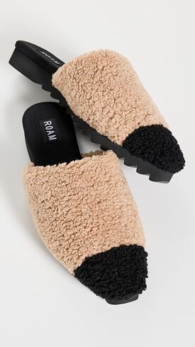 R0AM Women's Fuzzy Cap Mule Slides in Kuwait