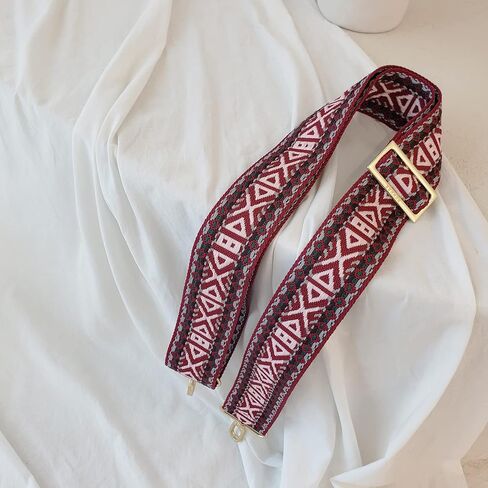 BOMANO Purse Crossbody Handbag Long Strap Adjustable Wide Replacement Embroidered Guitar Shoulder Straps for Women in Kuwait