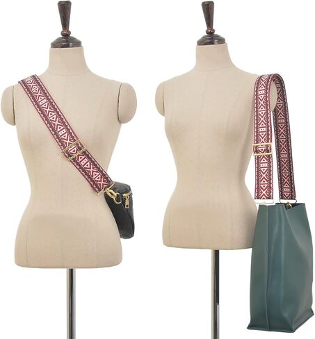 BOMANO Purse Crossbody Handbag Long Strap Adjustable Wide Replacement Embroidered Guitar Shoulder Straps for Women in Kuwait