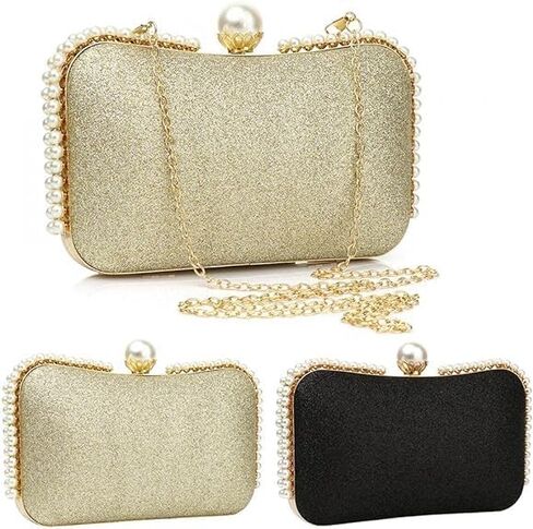 YYW Clutch Purse for Women Pearls Evening handbag Wedding Party Purse Shoulder Bag in Saudi Arabia