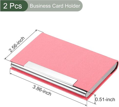 YOKIVE 2 قطعة من حامل بطاقات العمل، حافظة بطاقات العمل مع بطاقات حمل ذات ملمس ناعم، رائعة للمكتب والاجتماعات والاستخدام اليومي (أسود، 3.86 بوصة) in Kuwait