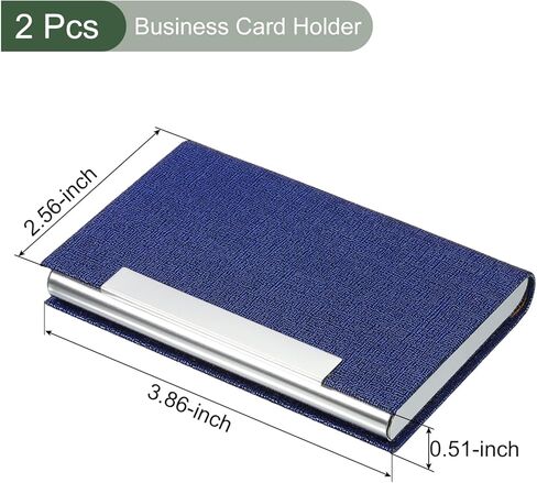 YOKIVE 2 قطعة من حامل بطاقات العمل، حافظة بطاقات العمل مع بطاقات حمل ذات ملمس ناعم، رائعة للمكتب والاجتماعات والاستخدام اليومي (أسود، 3.86 بوصة) in Kuwait