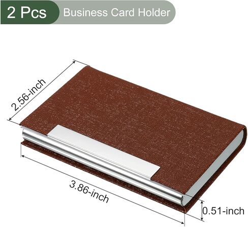 YOKIVE 2 قطعة من حامل بطاقات العمل، حافظة بطاقات العمل مع بطاقات حمل ذات ملمس ناعم، رائعة للمكتب والاجتماعات والاستخدام اليومي (أسود، 3.86 بوصة) in Kuwait