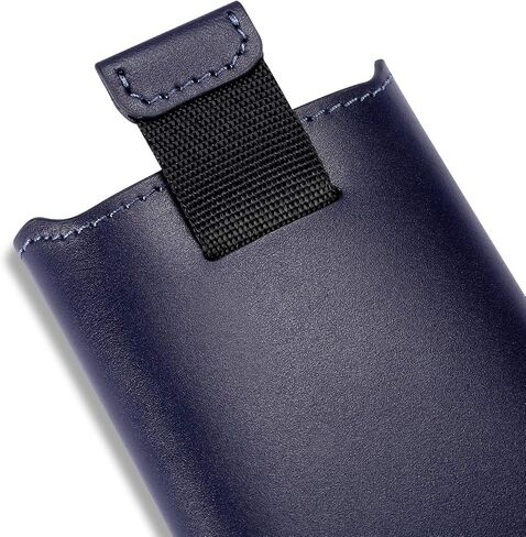 HISCOW Business Card Holder with Flap for Dispensing Cards - Italian Calfskin (Black) in Saudi Arabia
