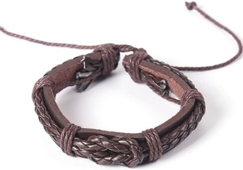 SBI مجوهرات جلدية التفاف سوار المرأة مرساة ريشة سيرفر الصداقة عين الشر الدفة مضفر بوهو الكفة عيد ميلاد الذكرى عيد الميلاد الأسرة in Kuwait