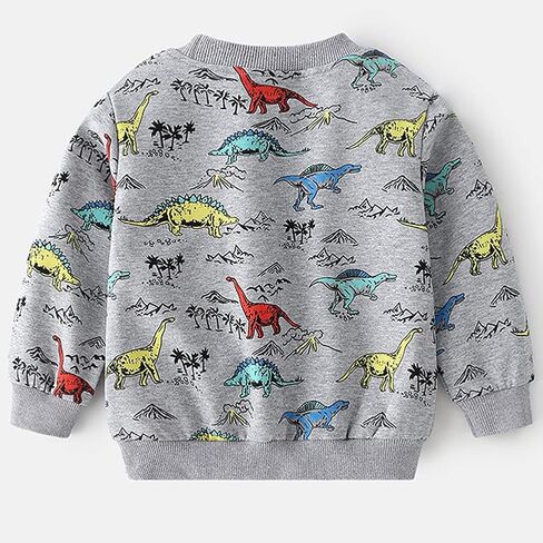 سويت شيرت صوف ديناصور للأطفال الصغار من SUPFANS، بلوفر تي ريكس برقبة دائرية in Kuwait